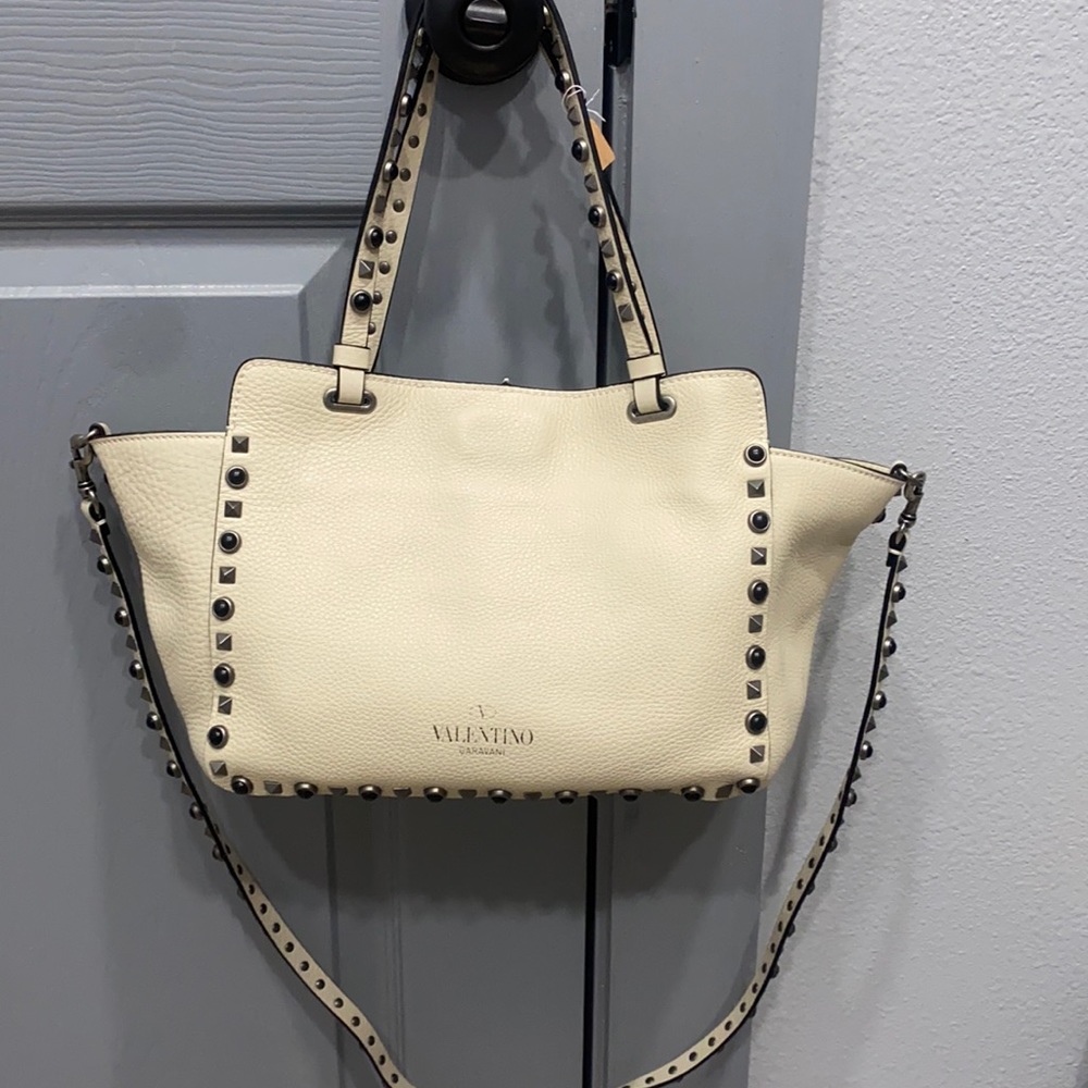 Valentino Garavani Mini Rockstud Leather Tote Bag